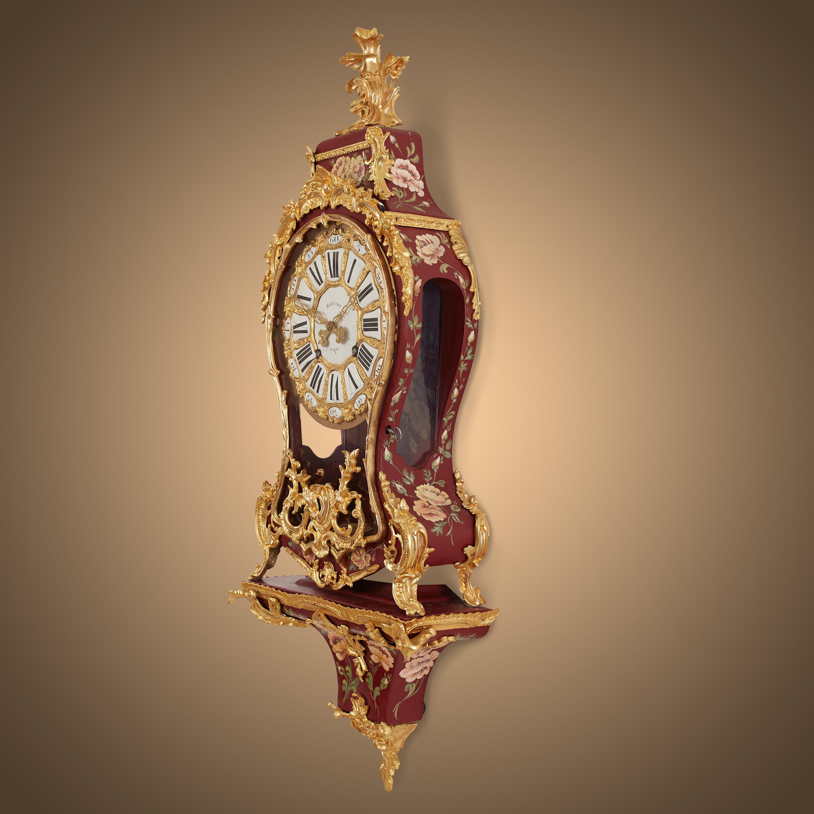 Antique Ormolu French Cartel Clock, Honoring Femininity in Art 4