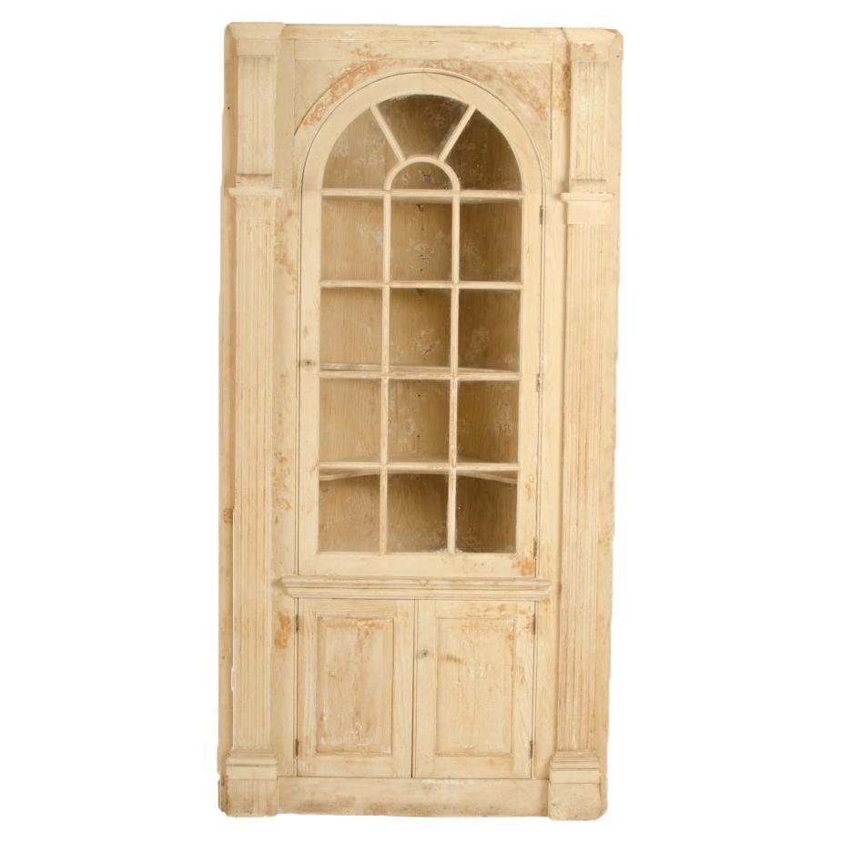 An Antique painted corner cabinet in pine circa 1900.