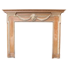 Antique Pine and Gesso Fire Mantel
