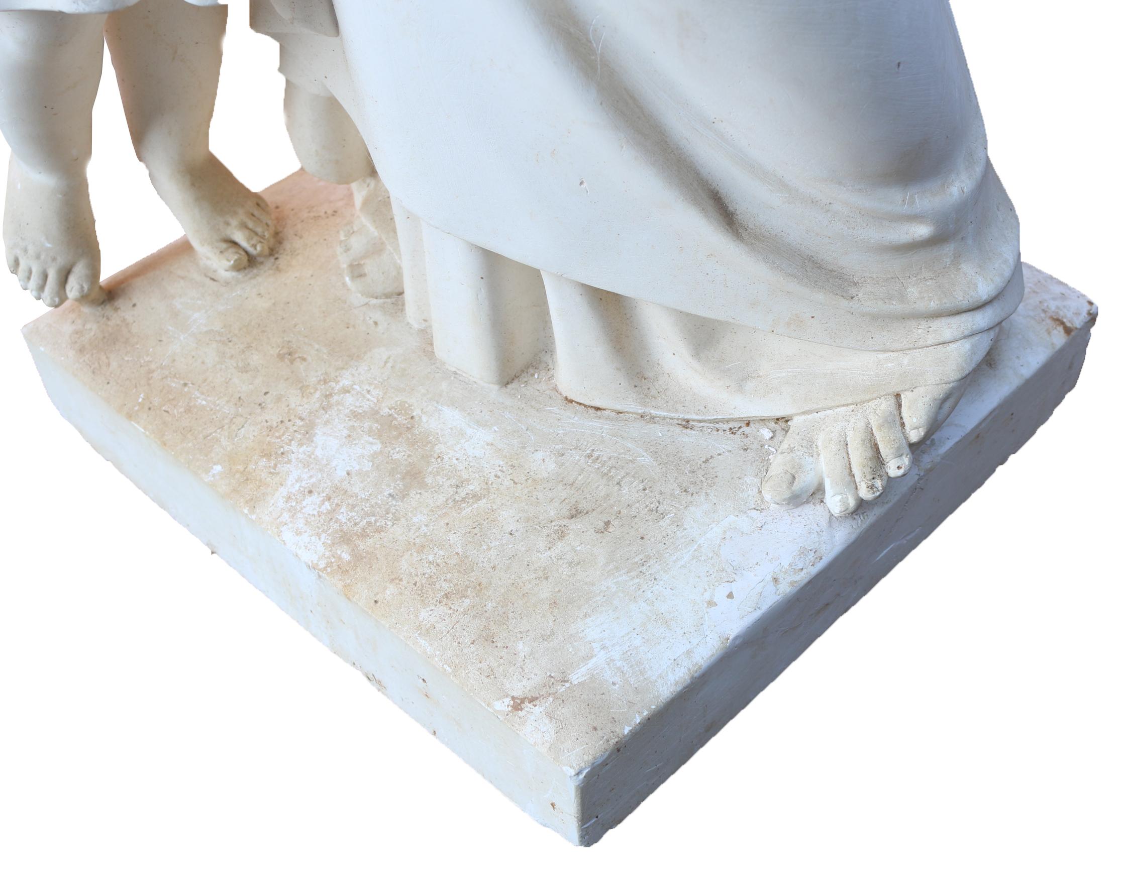 An Antique Plaster Sculpture or Statue of St. Joseph For Sale at 1stDibs