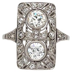 Antique Platinum and Diamond Ring