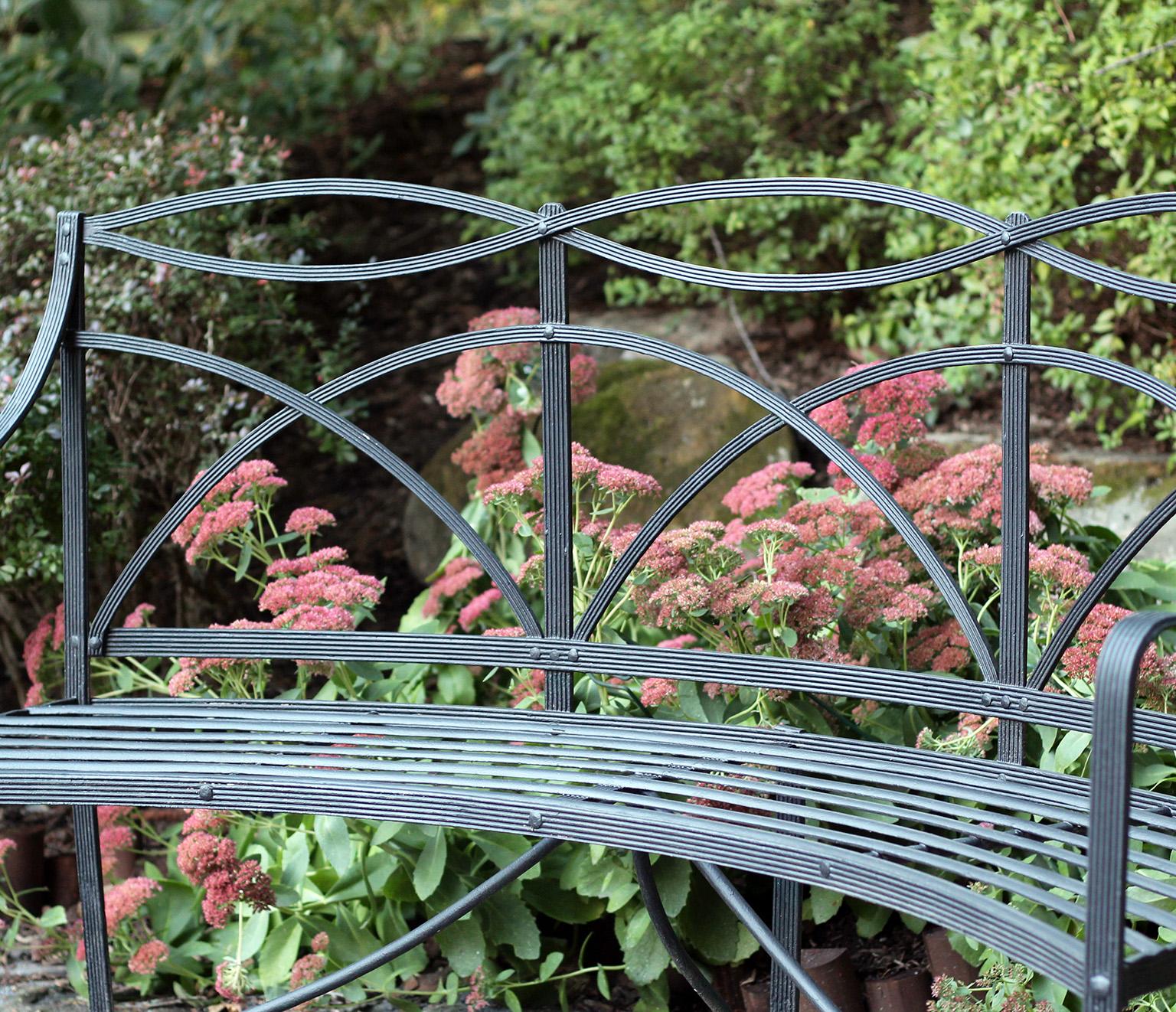 An Antique Regency Curved Wrought-Iron Bench In Good Condition In Katonah, NY