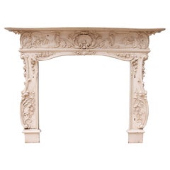 Antique Rococo Style Mantel