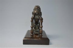 Antique Sculpture of a Praying Cherubic Angel