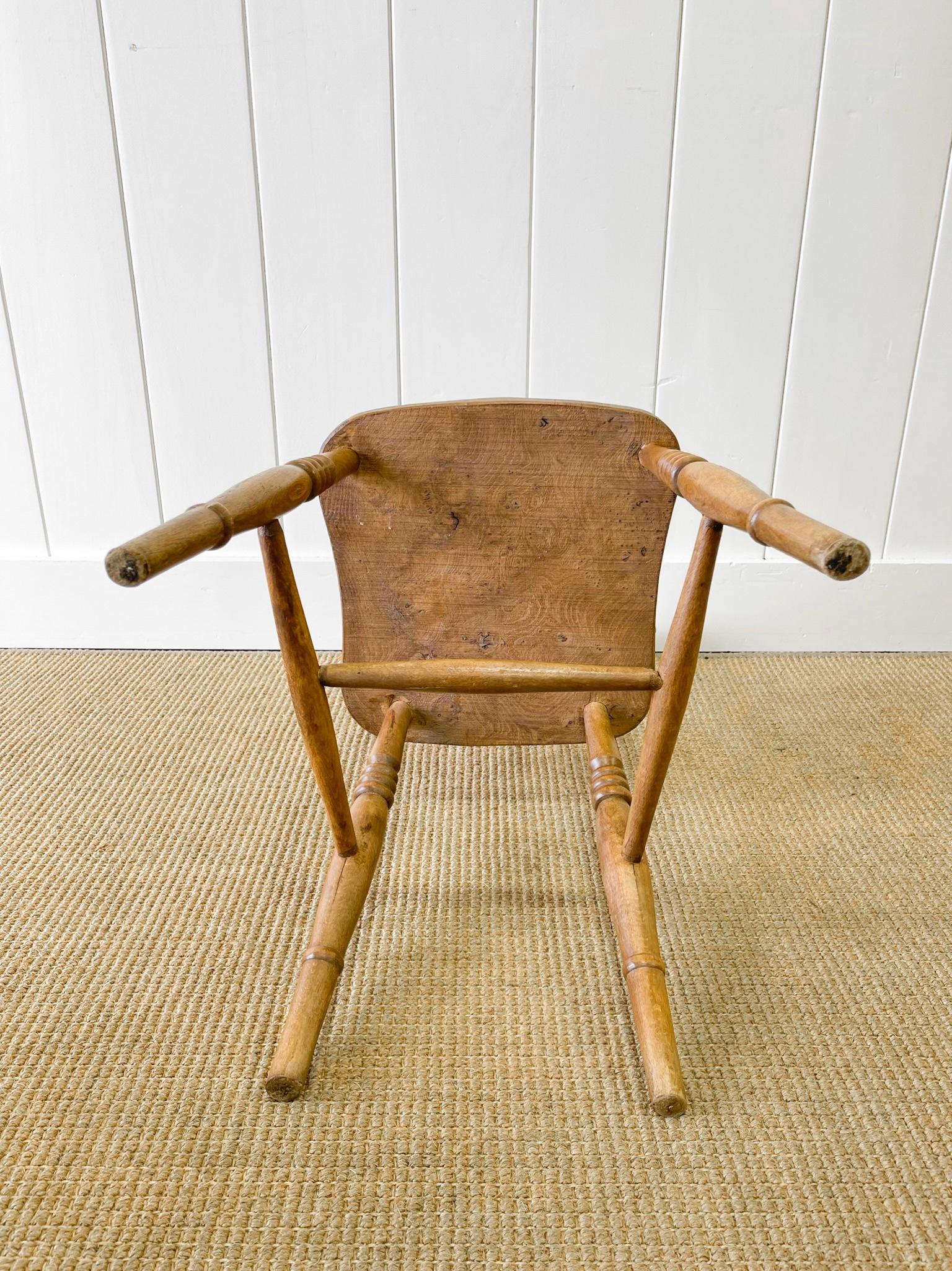 An Antique Set of 4 Early 19th Century Stick Back Chairs For Sale 14