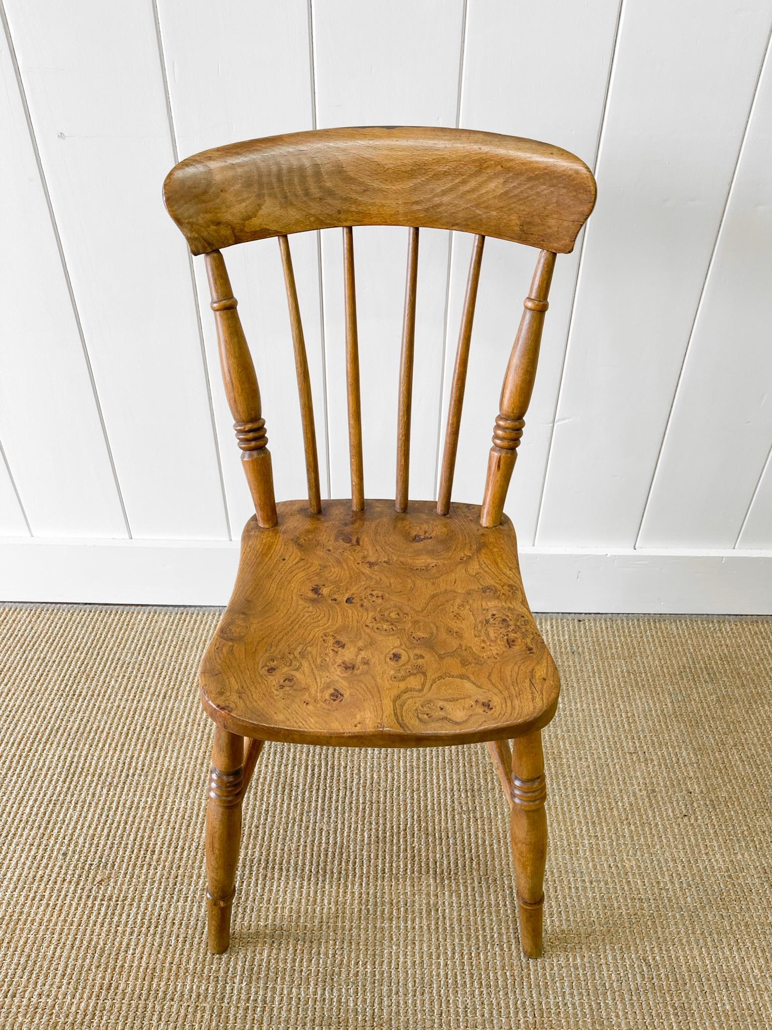 An Antique Set of 4 Early 19th Century Stick Back Chairs For Sale 1