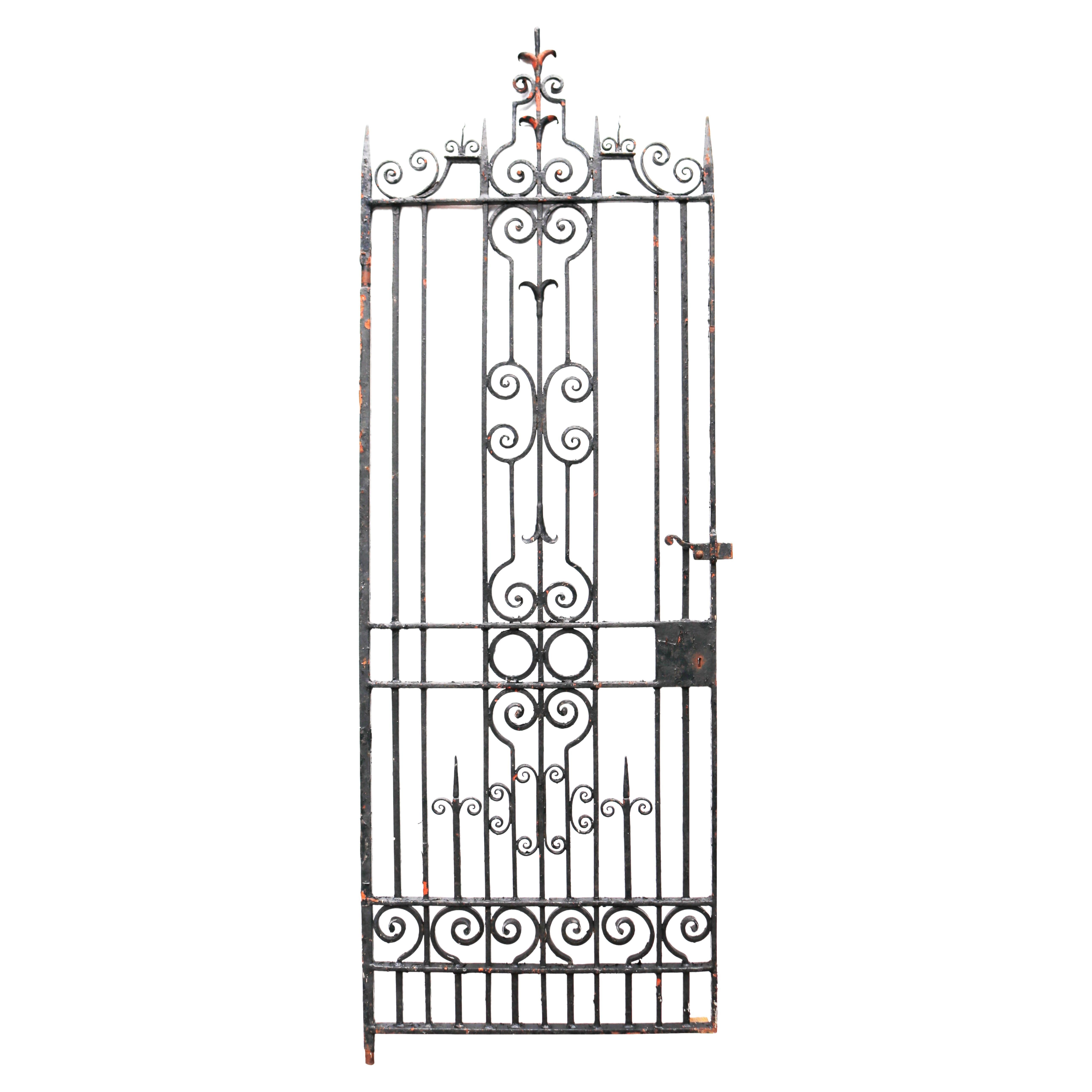 Antique Side Gate Made of Wrought Iron For Sale