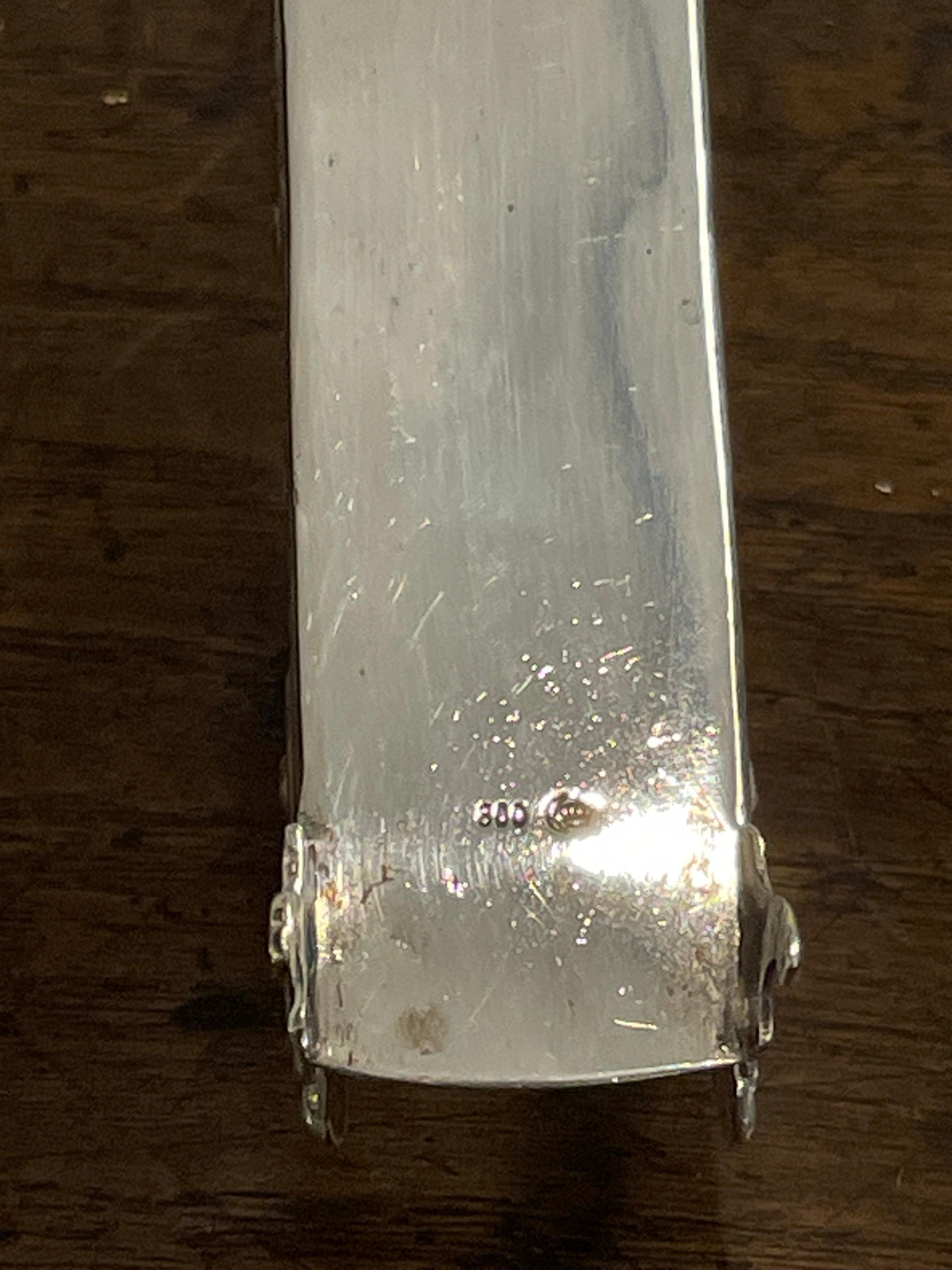An Antique Silver 800 Napkin Holder, 19th Century For Sale 5