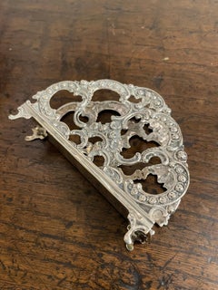 Antiker 800er Serviettenhalter aus Silber, 19. Jahrhundert