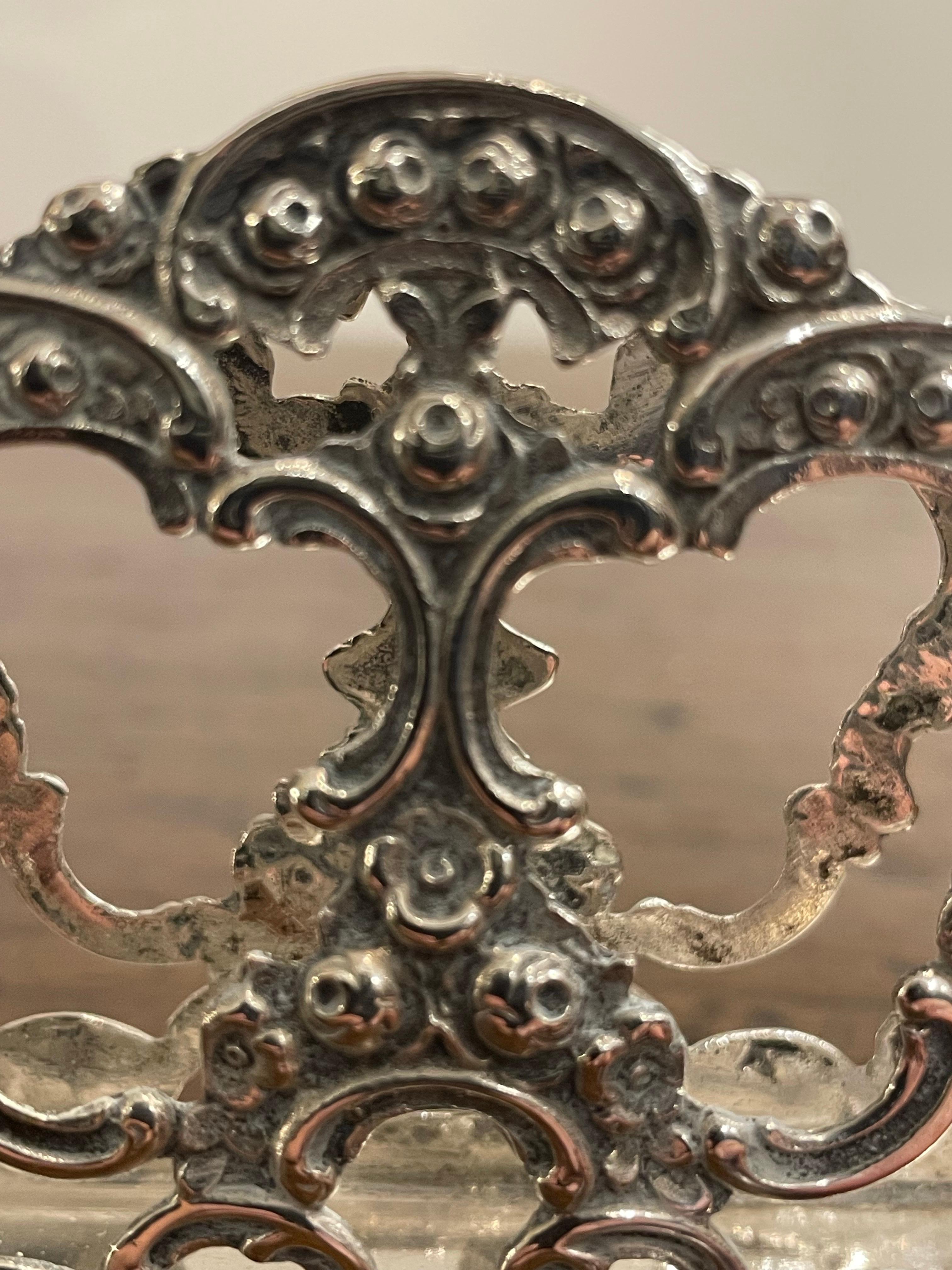 An Antique Silver 800 Napkin Holder, 19th Century In Good Condition For Sale In ARMADALE, VIC