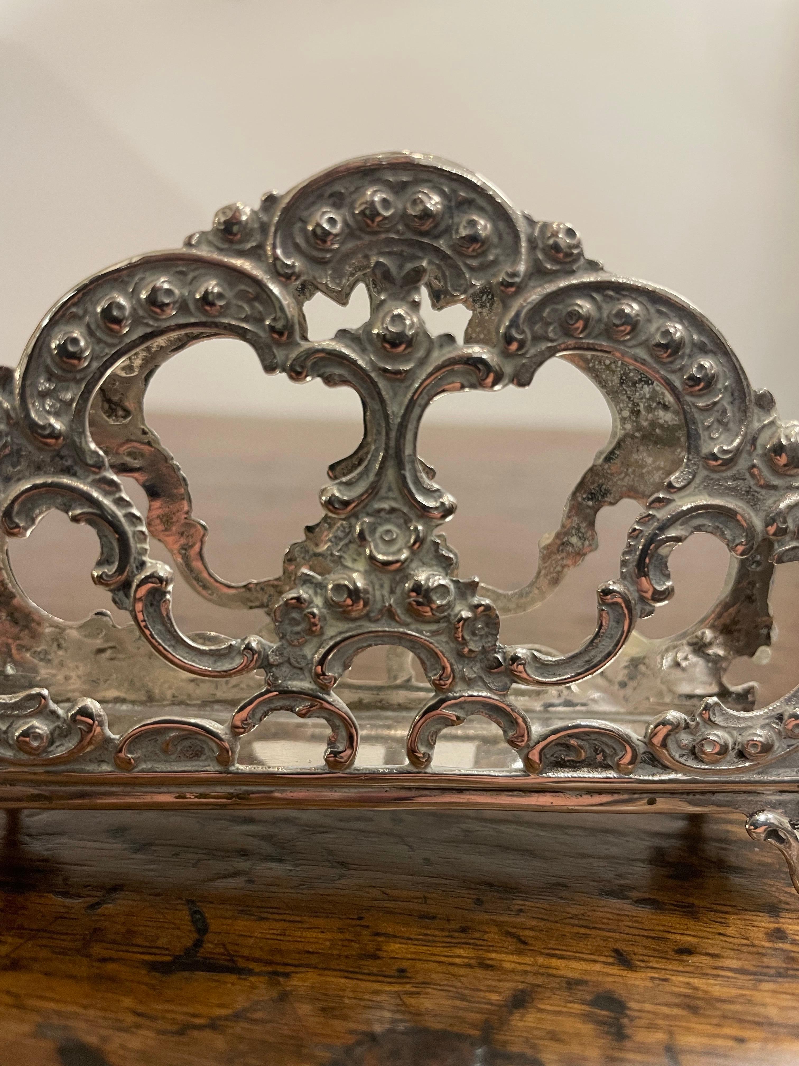 An Antique Silver 800 Napkin Holder, 19th Century For Sale 2