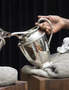 An antique silver plated pitcher by Haddon, late 19th century