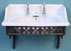 Antique Sink or Basin with Cast Iron Bracket