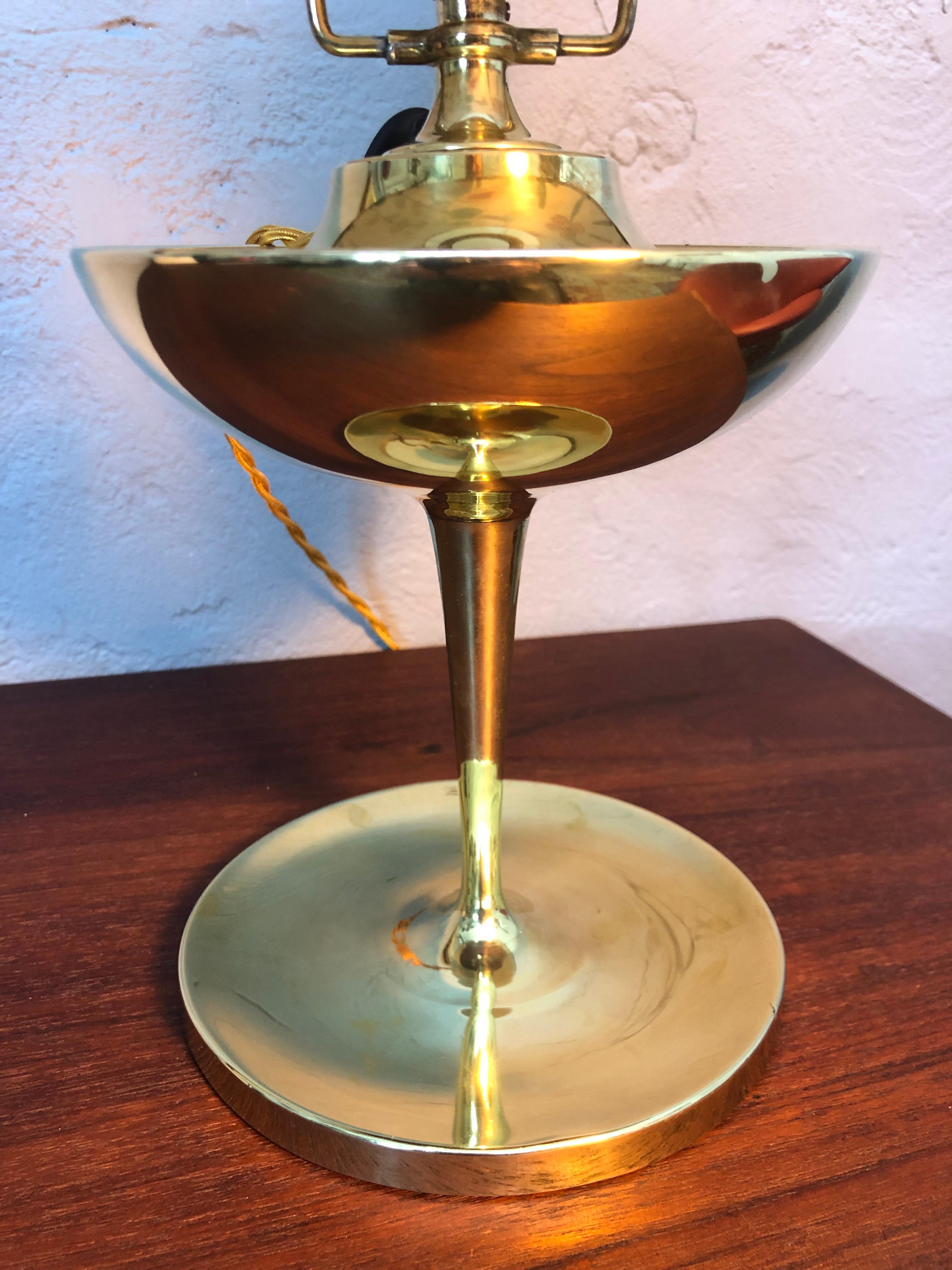 Victorian Antique Swedish Brass Oil Lampe by Böhlmarks of Stockholm For Sale