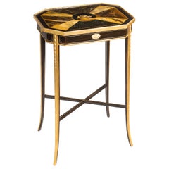 Antique Trompe l'Œuil Painted Table in Simulated Marble