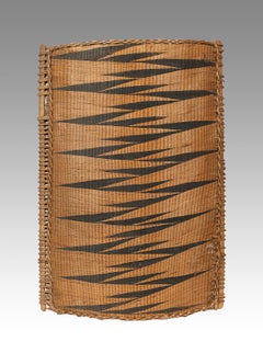 Ancien paravent de panier Tutsi tissé, Rwanda