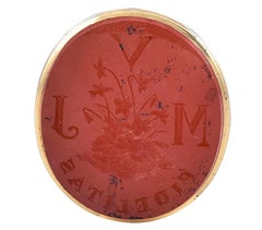 Antique Victorian 18 Karat Gold and Carnelian Intaglio Fob Seal