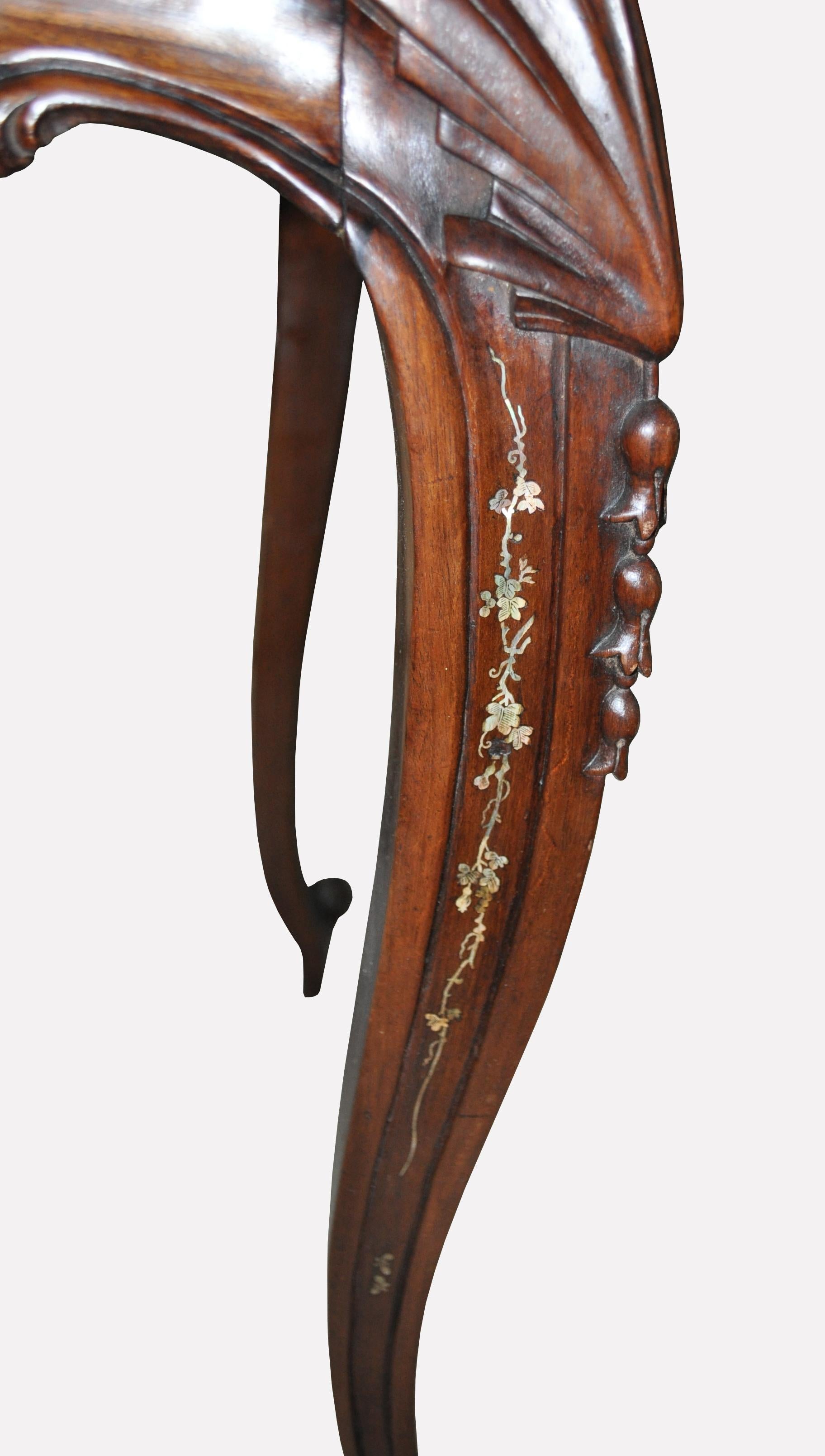 An Antique Vietnamese Rosewood Reception Table In Good Condition In West Palm Beach, FL