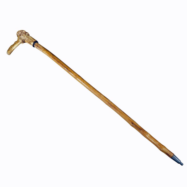 Vittoriano Manico Ottone Legno Bastone da Passeggio Antico VINTAGE