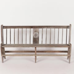 Banc antique en bois, vers 1800