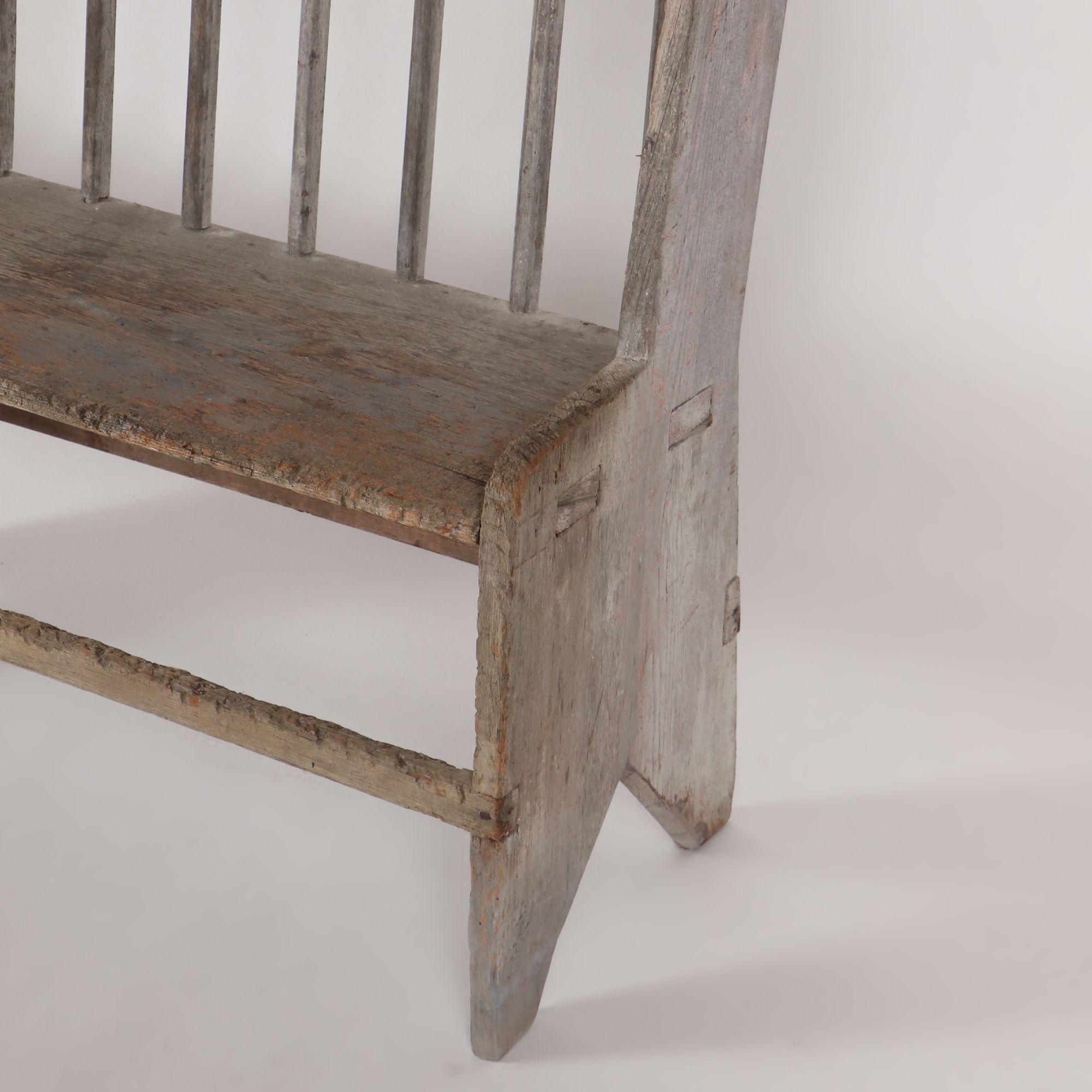 Early 19th Century Antique Wooden Bench, circa 1800 For Sale