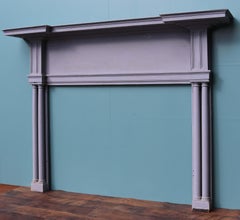 Antique Wooden Federal Style Fireplace Surround