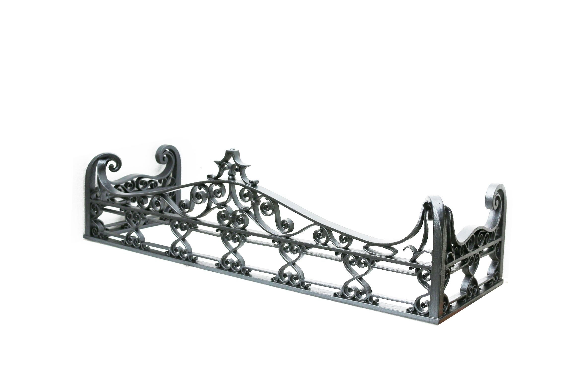19th Century Antique Wrought Iron Fireplace Surround For Sale