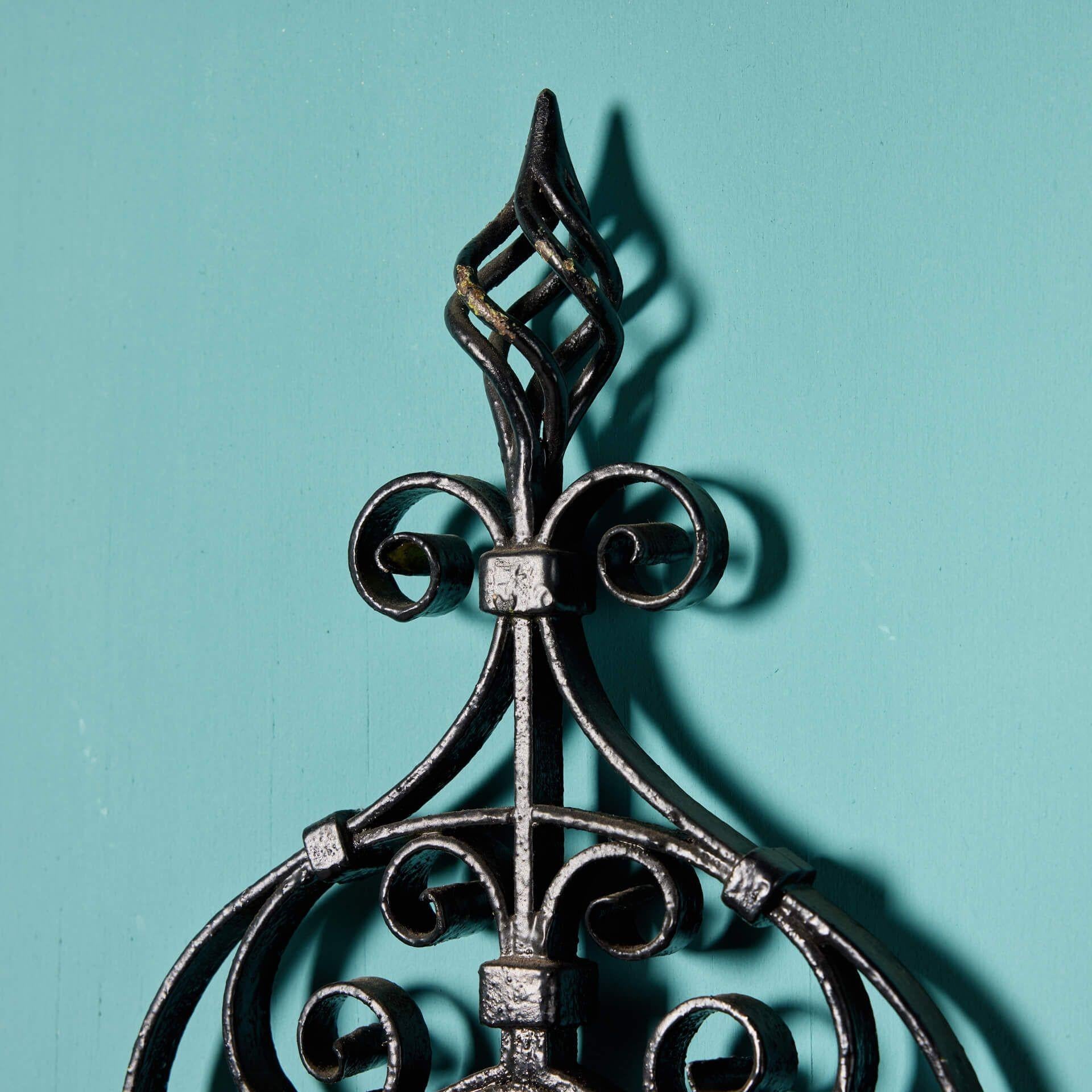 Victorian An Antique Wrought Iron Gate Overthrow For Sale
