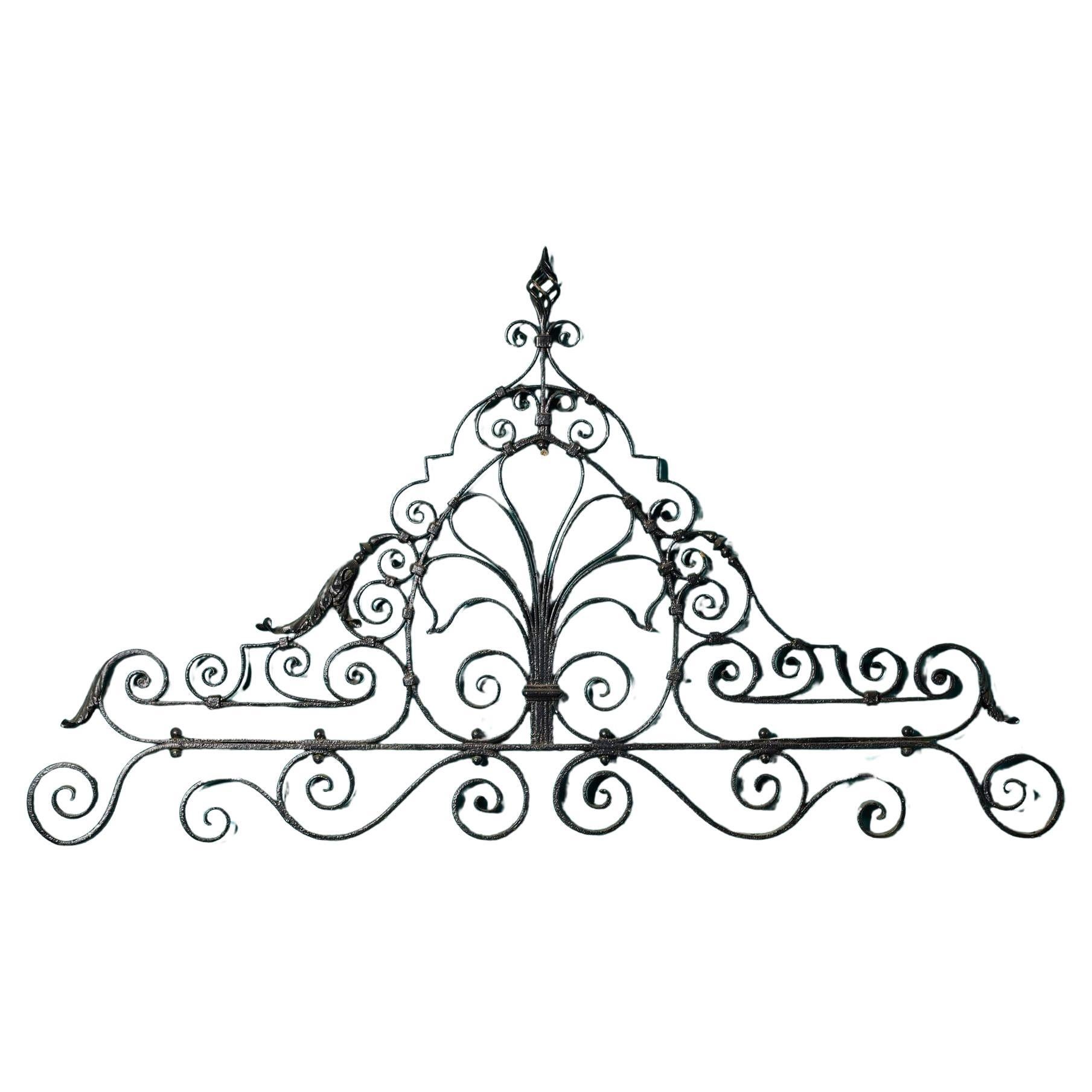 An Antique Wrought Iron Gate Overthrow For Sale