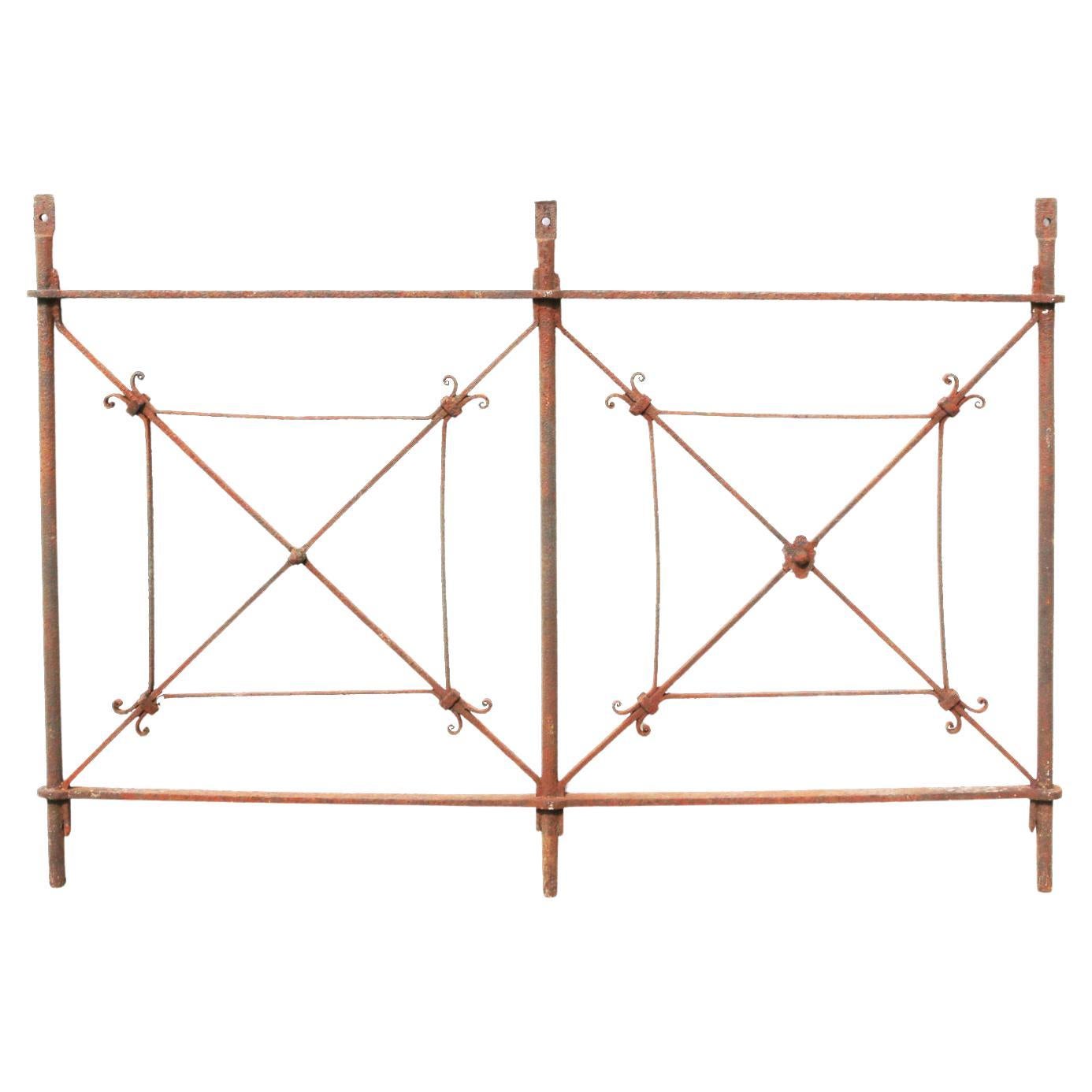 Antique Wrought Iron Panel For Sale