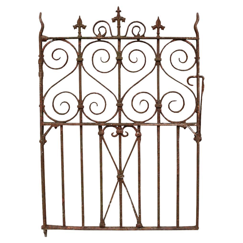 Antique Wrought Iron Side Gate For Sale at 1stDibs