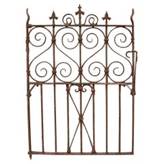Antique Wrought Iron Pedestrian or Side Gate