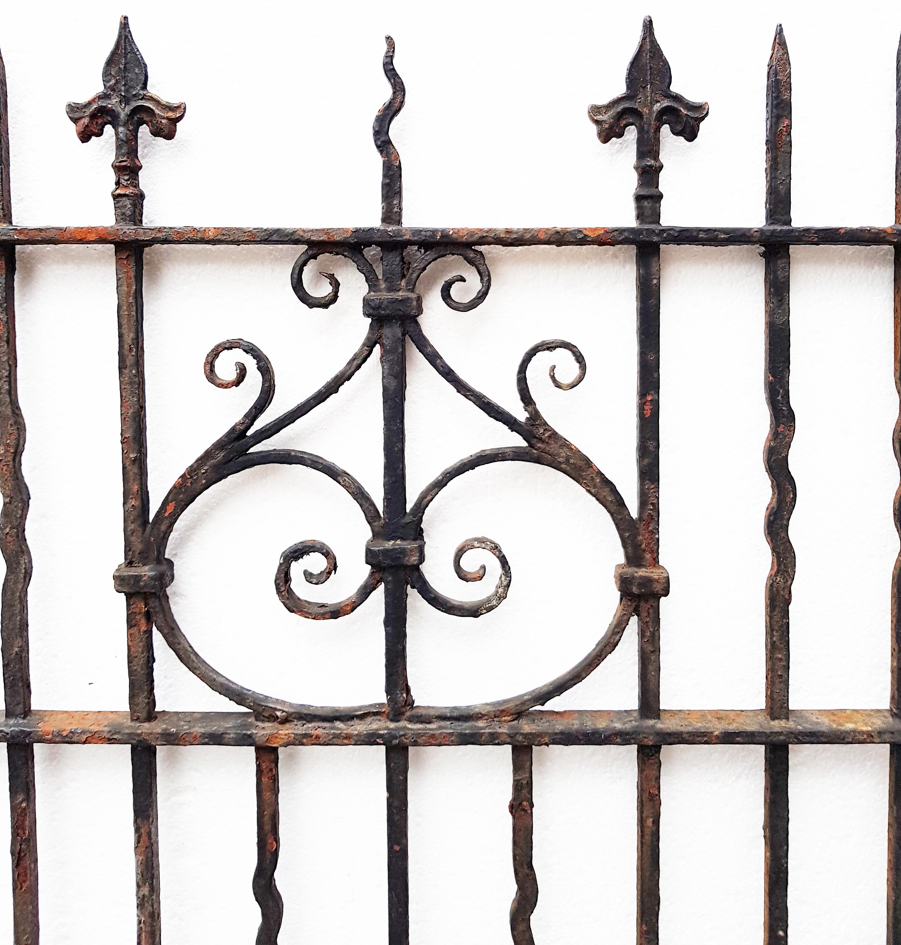 19th Century Antique Wrought Iron Side Gate