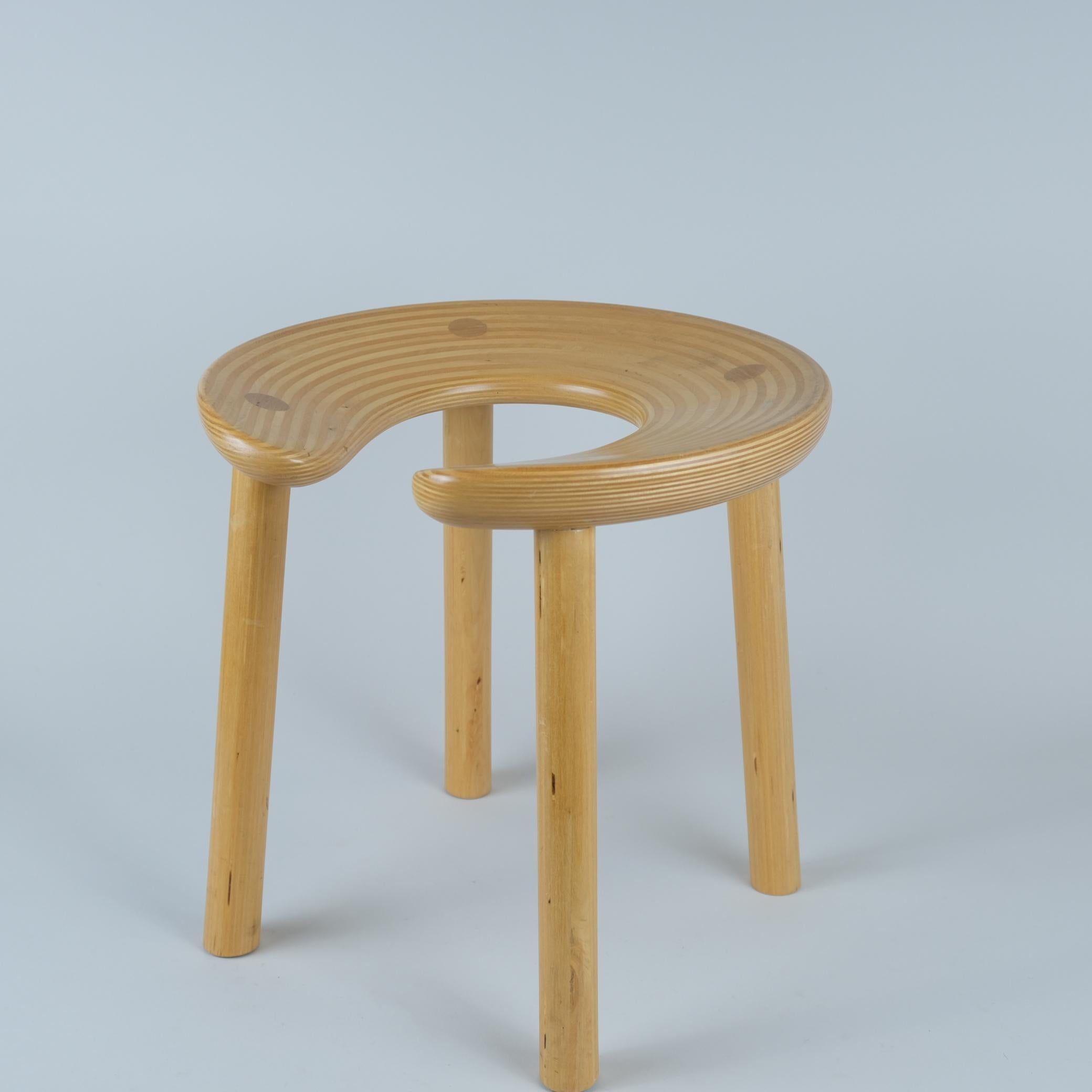 Finnish An Antti Nurmesniemi Sauna Stool for Palace Hotel, Helsinki 1952