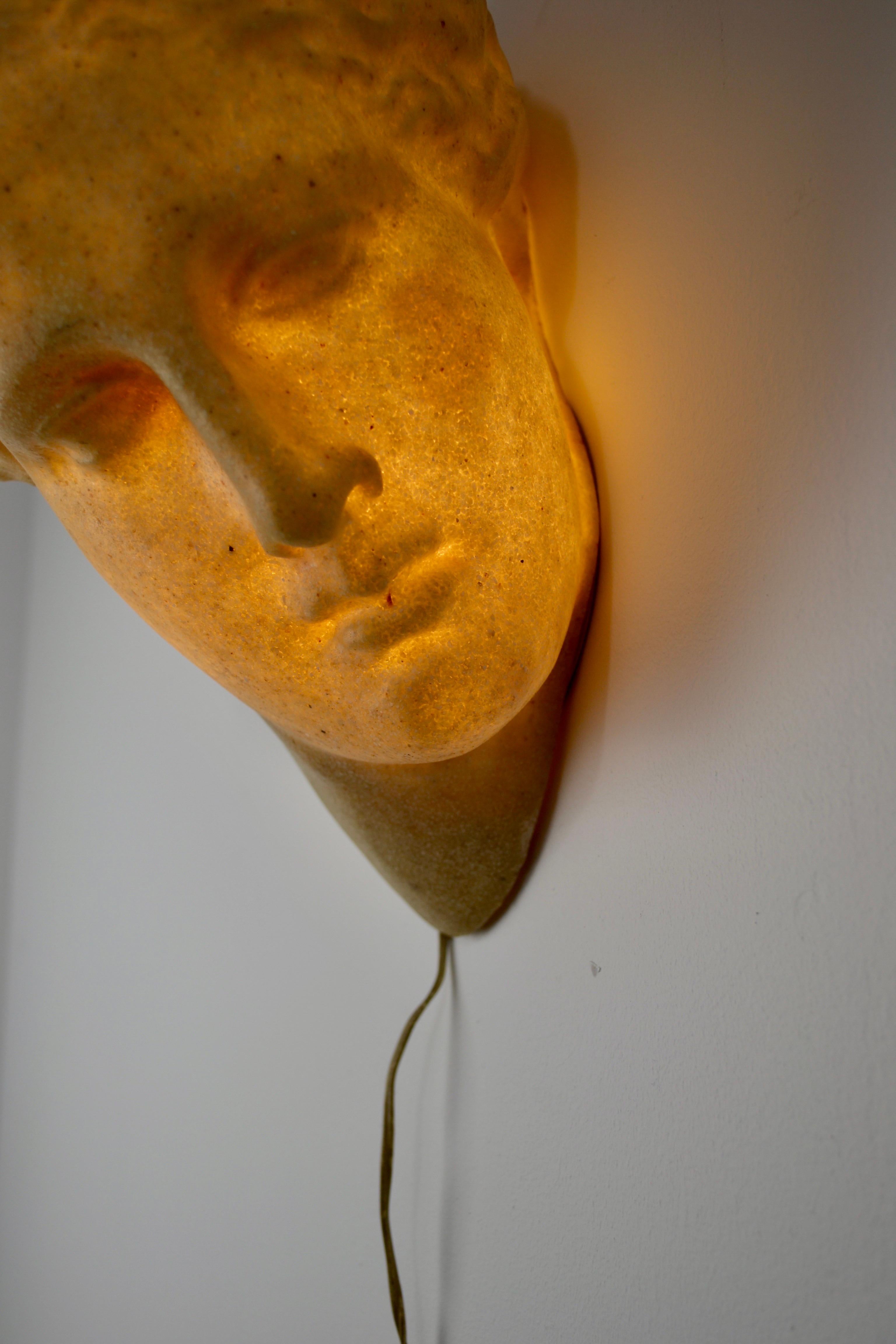 Fiberglass An Aphrodite wall lamp by André Cazenave for Atelier A - France 1970