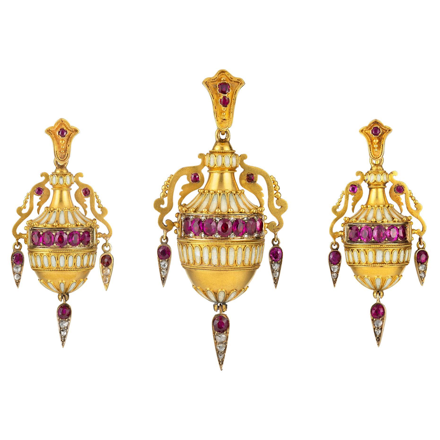 An arcaheological revival suite attributed to Guliano For Sale