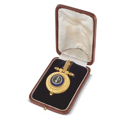 Archaeological Revival Gold And Diamond Pendant attr. Eugene Fontenay Paris 1870