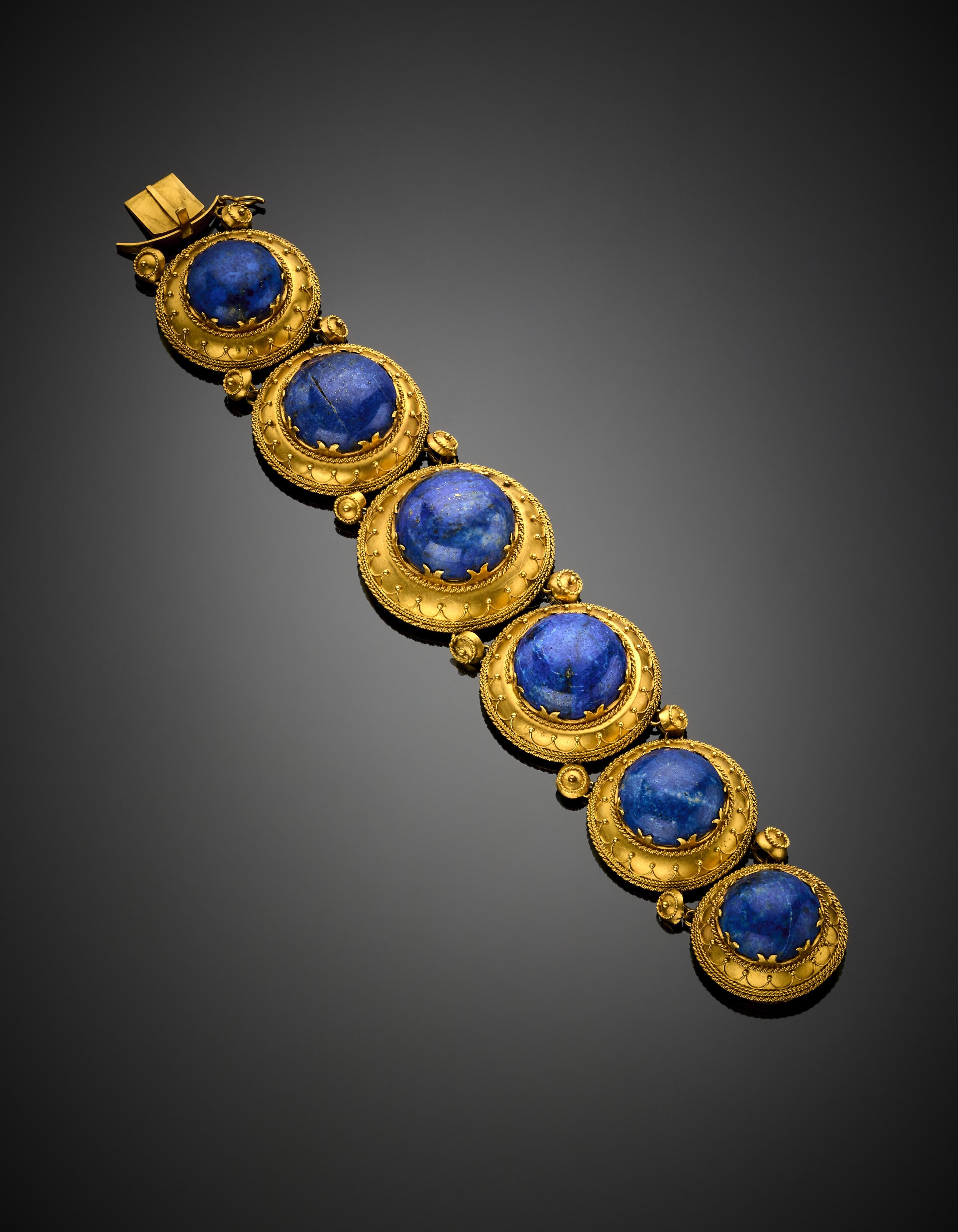 lapis lazuli gold bracelet