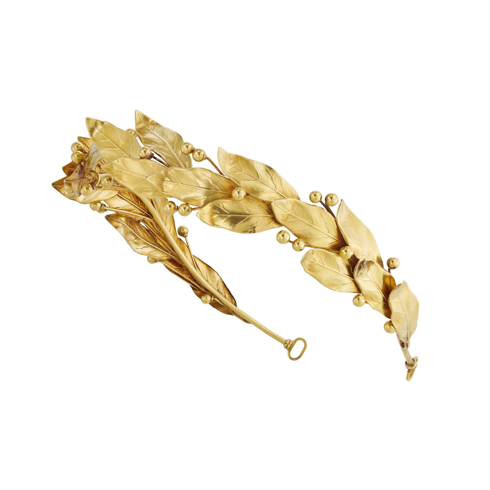 Victorian Archaeological Revival Gold Tiara