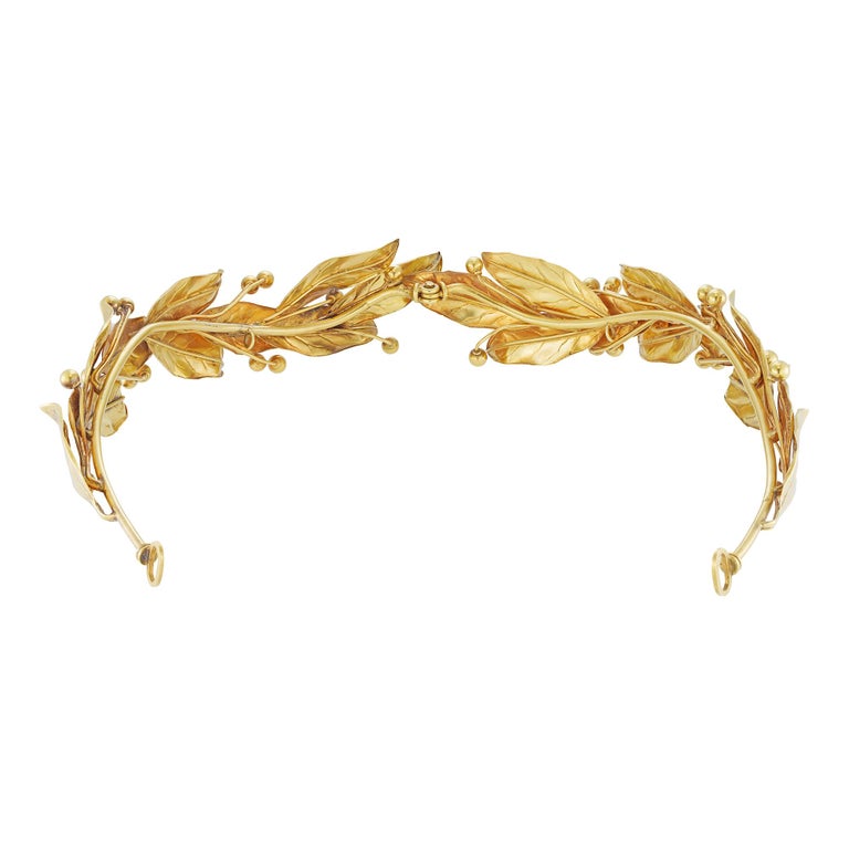 Archaeological Revival Gold Tiara For Sale at 1stDibs