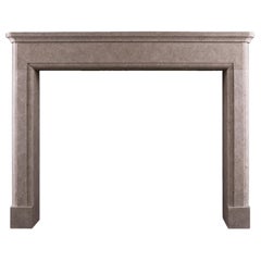 Architectural Fireplace in Pearl Beige Limestone