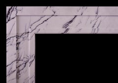 Architectural Fireplace in Veined Marble