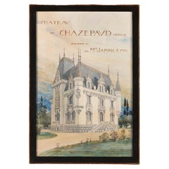 An Architectural Illustration of Chateau De Chazepaud