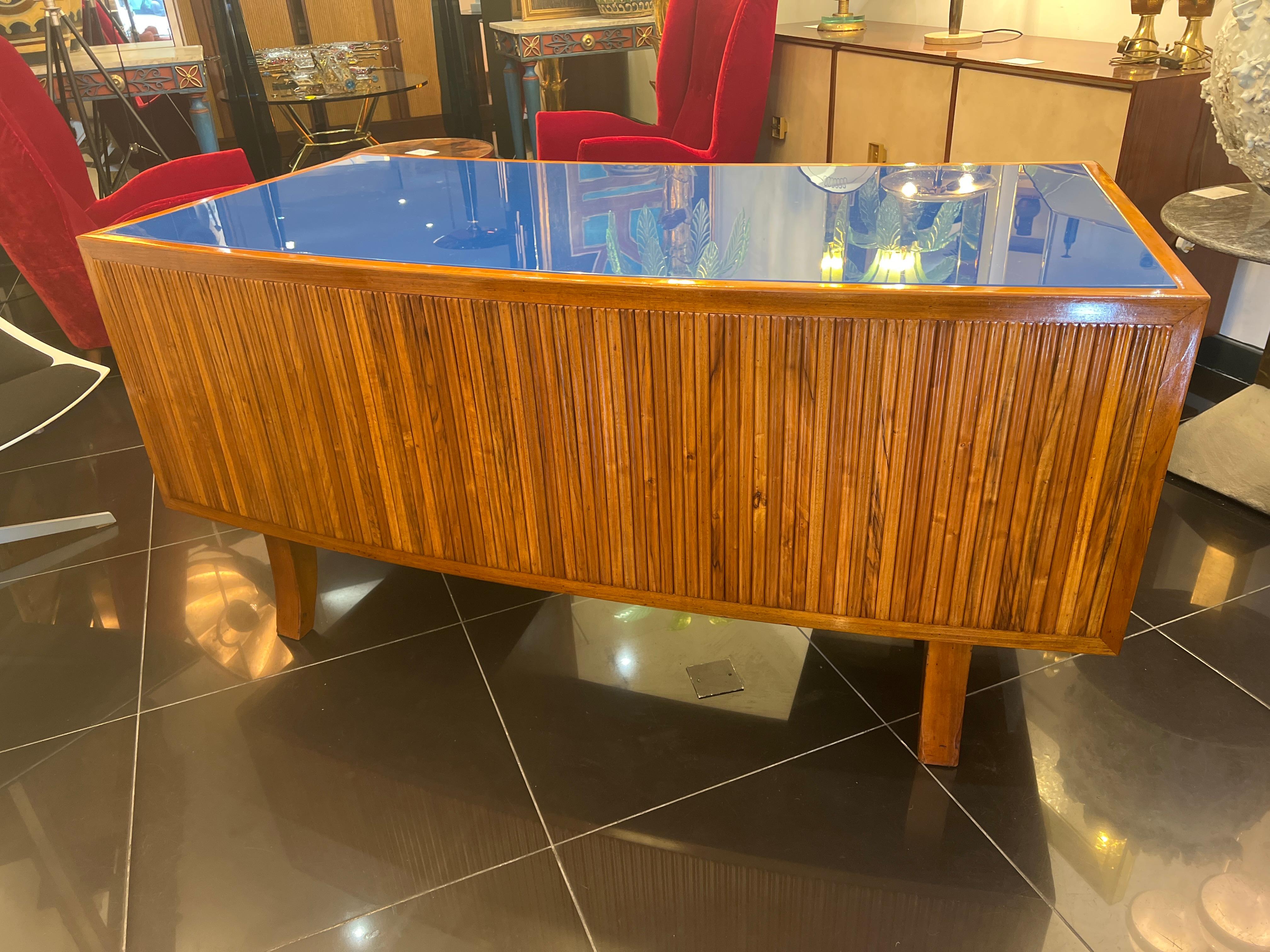 An architectural Italian curved desk  For Sale 9