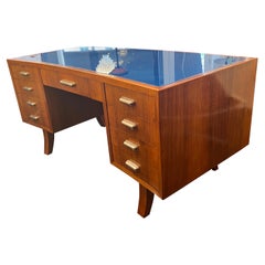 An architectural Italian curved desk