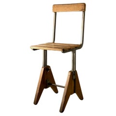 Retro An Architectural MODERNIST ATELIER CHAIR, in Jean Prouvé Style, France 1950