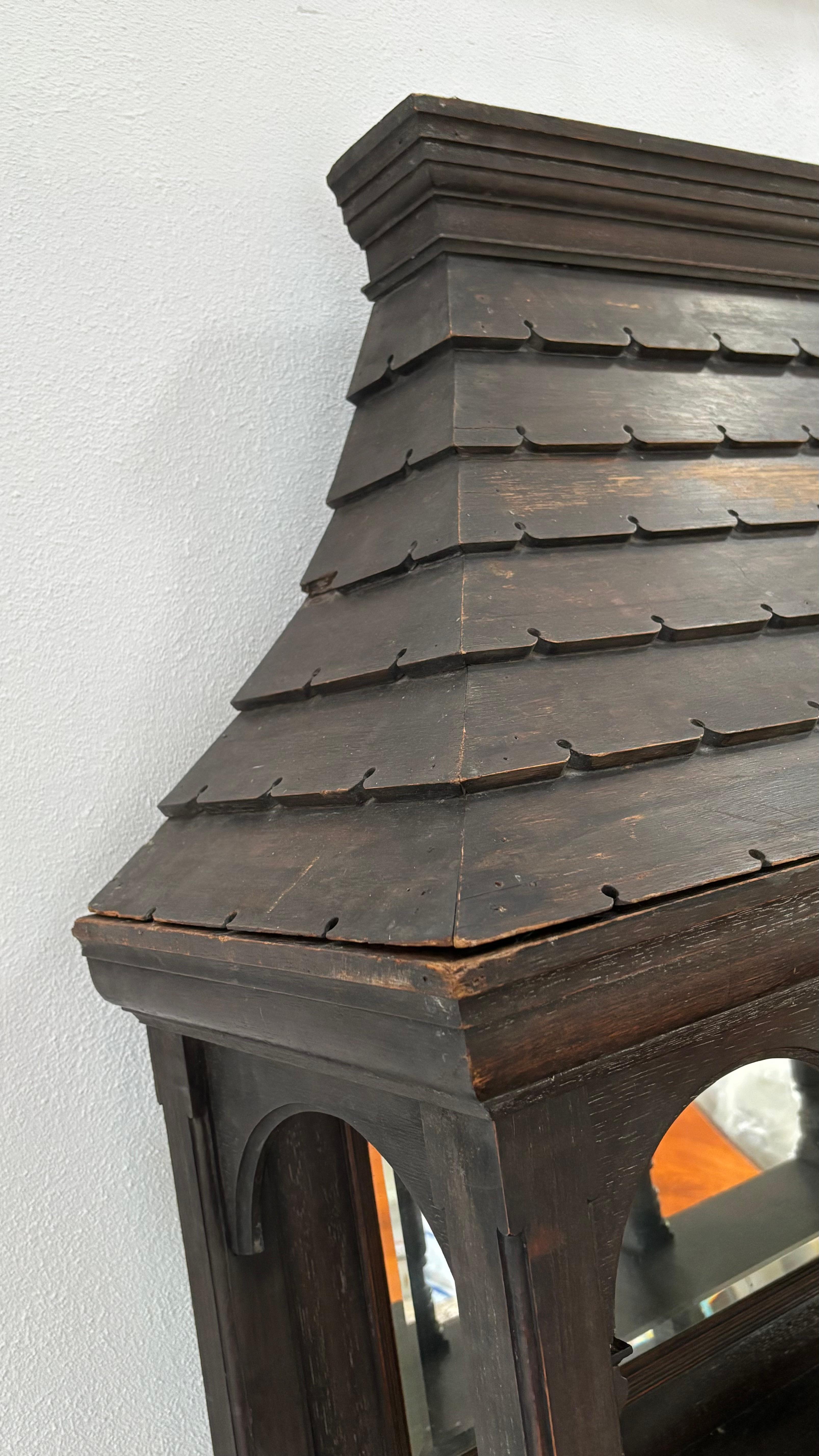 Stained An Architectural Pagoda Top Dresser Cabinet, Arts & Crafts, English c1880 For Sale