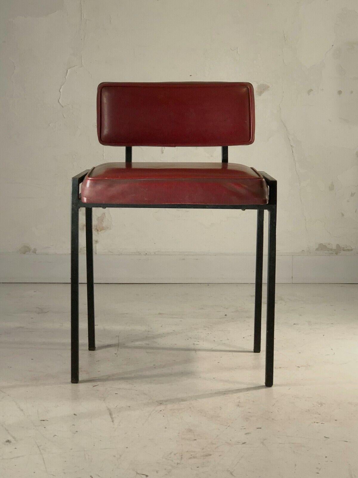 Mid-Century Modern An Architectural RADICAL MODERNIST CHAIR, PHILIPPON-LECOQ Style, France 1950