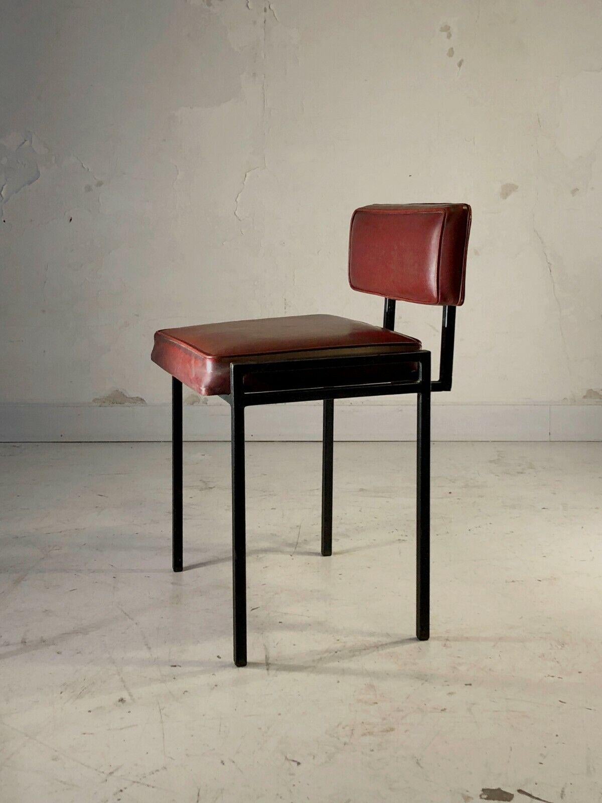 Mid-20th Century An Architectural RADICAL MODERNIST CHAIR, PHILIPPON-LECOQ Style, France 1950