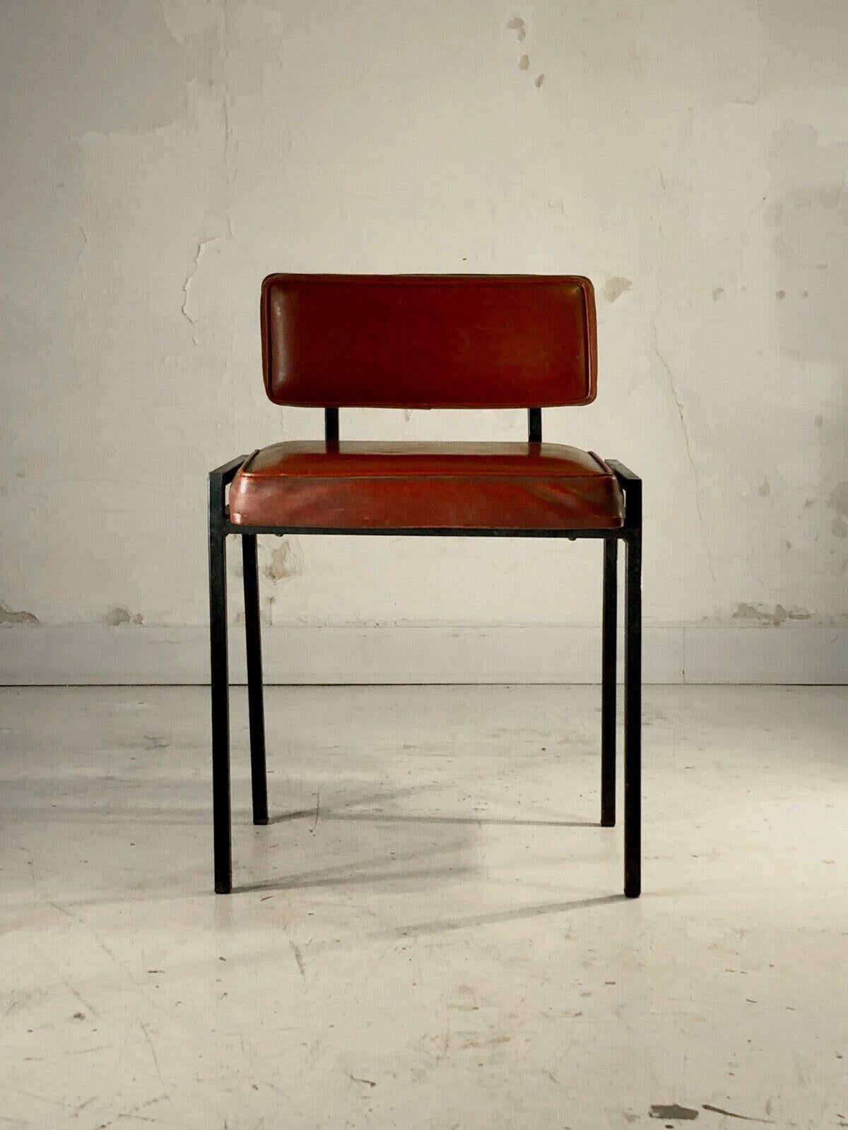 An Architectural RADICAL MODERNIST CHAIR, PHILIPPON-LECOQ Style, France 1950 1
